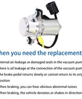 Electric Vacuum Pump For Jeep Wrangler JK JKU 2012 2018 And Volvo GM Buick Cadillac Vehicles UP28 Replacement shown with features list