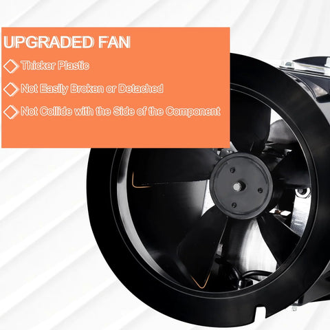 Universal Heavy Duty Draft Inducer Motor For Furnaces Replacement Part Compatible With Nortek Nordyne Intertherm Miller Gibson Packard Brands And M1 Series Units 903404 65404 621787 SM3404, featuring upgraded fan design and thicker plastic.