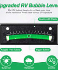 4 Pack RV Level Bubble With Graduated Scale For Precision Leveling, Easy Stick On Leveling System For RV, Camper, Trailer And Caravan, High Visibility Black Bubble Levels For Accurate Readings display