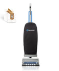 Ultra Lightweight 14L Bagged Upright Vacuum Cleaner With LED Headlight And 2 Speed Settings displayed with bags