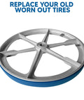 Urethane Band Saw Tire For Craftsman 10 Inch 113.244400 on metal wheel, replace old tires, beefed up urethane build