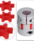 Urethane Jaw Coupling Insert L110 Two Pack For Lovejoy Style L-Jaw Couplings Red with center spider, high torque tolerance