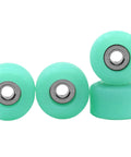 Apex 71D Urethane Fingerboard Wheels 7.7mm UV Neon Teal Teak with Ultra Spin Bearings for Smooth Grinds and Fast Spins