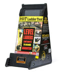 USA made 5-in-1 ladder stabilizer and leveler, serves as a shelf, stand-off, and tool caddy, displayed in its packaging