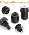 Six Pack Three Quarters Inch Female Pipe Thread To One Half Inch Drip Tubing Adapter For Garden Irrigation FHT To One Half Inch Barbed Drip Line Connector PVC Faucet Adapter Connects Three Quarters Inch Faucet Hose Bibb Easy Install shown from multiple angles
