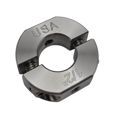 1/2" (0.50") Bore Mountable Two-Piece Clamping Shaft Collar in 303 Stainless Steel