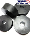 Pack Of Four Made In USA Rubber Spacer For Anti Vibration And Equipment Damping, 2-Inch Outer Diameter, 1/2-Inch Inner Diameter