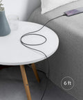 USB C To USB C Cable 60W Fast Charging Nylon Braided 6 Ft on bedside table setup