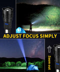 Rechargeable flashlight with 7 modes and USB-C charging delivers high-lumen, reliable light for home emergencies, camping, hunting
