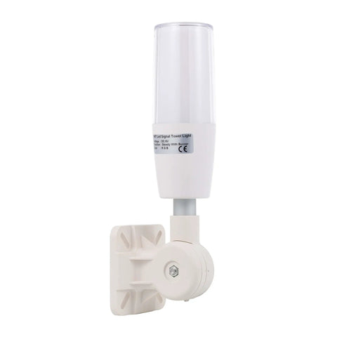 Side view of 7 Color USB LED Tower Signal Light With Buzzer For Industrial Alerts, 5V DC, ABS Body, PC Lens, IP53 Rated, wall mounted