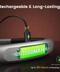 Three Color Temperature Modes And Six Brightness Levels Bendable Neck Reading Light USB Rechargeable Battery with 1000mAh