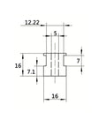 Technical drawing detailing dimensions for ✝️ 1-Pack Utility Cart 5 mm Platform Size Aluminum Frame Lightweight Built