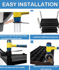 Easy installation steps for Heavy Duty 510 Lb Capacity Utility Cart With Locking Wheels AQNIEGEP 3 Tier Mobile Kitchen Cart