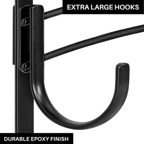 Close-up of extra large hooks on steel frame with durable epoxy finish, part of the ✝️ 1-Pack Utility Cart Steel Frame Built for Moving Boxes.