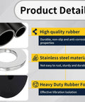 Product details highlighting high-quality rubber, stainless steel material, heavy duty rubber foot for 1-Pack Utility Cart Heavy Duty Built for Moving Boxes, Appliances, and Heavy Cargo at Home, Warehouse, and Delivery Jobs with Stable Rolling, Easy Steering, and Compact Storage Design for Daily Transport Tasks