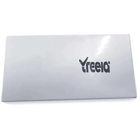 White box with black 'treeia' logo on top surface