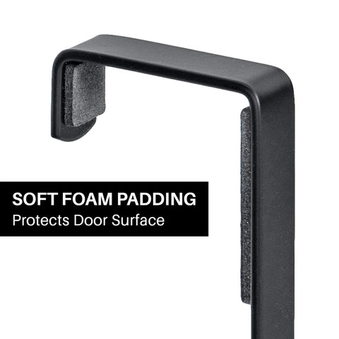 Door hook with soft foam padding, protects surfaces, part of the ✝️ 1-Pack Utility Cart Steel Frame Built for Moving Boxes.