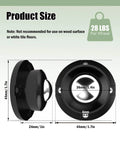 Diagram showing 28 lbs per wheel with dimensions for utility cart in 8-Pack Utility Cart 224 lb Load Capacity 20 mm Platform Size 4 Wheel Design Hardwood Frame Swivel Wheels