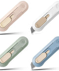Four Piece Utility Knife Box Cutter Set With Retractable Letter Opener And Cardboard Cutter Razor Knife For Boxes And Packaging