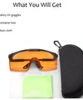 UVC 400 Blue Light Blocking Safety Glasses ANSI Z87 Protective Eyewear with case and cloth