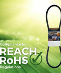A43/4L450, A/4L, Classic Wrapped V-Belt, Rubber, 1/2" x 45" Outside Circumference with REACH RoHS compliance label