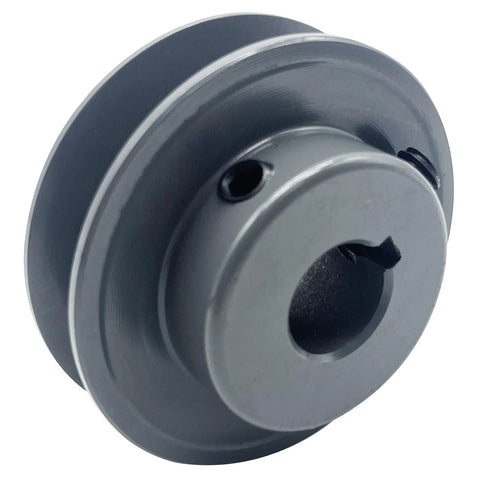 V Belt Pulley 2.5 Inch Outer Diameter Five Eighths Inch Fixed Bore 1 Groove Cast Iron For A 3L 4L V Belts