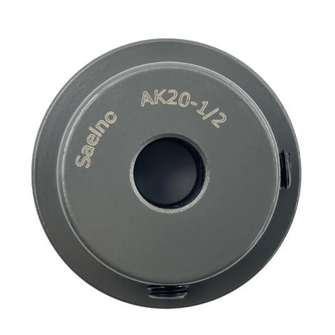 Front view of Two Inch V Belt Pulley Heavy Duty With One Half Inch Bore For V Belt Section A 3L 4L Belts Cast Iron Built To Last