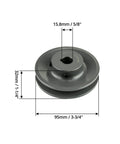 3.75 Inch V Belt Pulley With One Groove Fixed Bore Five Eighths Inch Cast Iron For V Belt 4L A AX Belt Sections Anti Corrosion