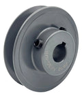 V Belt Pulley Three Inch Outer Diameter With Five Eighths Inch Bore Cast Iron Motor Pulley For 3L And 4L V Belts One Groove Standard Keyseat