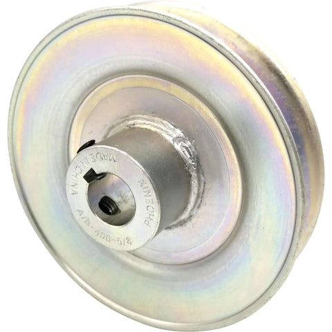 V Belt Pulley With 5/8 Inch Bore And 4 Inch Outside Diameter Heavy Duty Split Steel Construction Ideal Replacement For Lawn And Garden