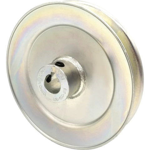 V Belt Pulley Five Eighth Inch Bore Five Inch Outside Diameter Heavy Duty Steel Construction for Lawn Garden Farm Equipment