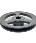 Beefy 5.95 Inch Outside Diameter V Belt Pulley With Seven Eighths Inch Bore Cast Iron Construction For AX 3L 4L V Belts