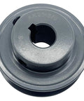 V Belt Pulley 2.5 Inch Outer Diameter Five Eighths Inch Fixed Bore 1 Groove Cast Iron For A 3L 4L V Belts, top view