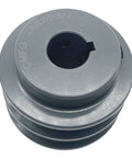 2.55 Inch Double Groove V Belt Pulley with Three Quarter Inch Bore Cast Iron Construction for A, 3L and 4L Belts