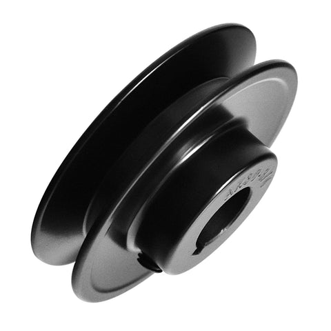 Single Groove V Belt Pulley For A AX 3L 4L Belts, Three Quarter Inch Bore, Three Inch Outer Diameter, Cast Iron Construction, No Bushing Needed