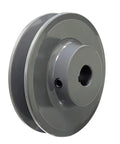 Single Groove V Belt Pulley Three Point Seven Five Inch Outside Diameter Grey Cast Iron Fixed Bore For Five Eighth Inch Shaft A Belt Section 4L Compatible