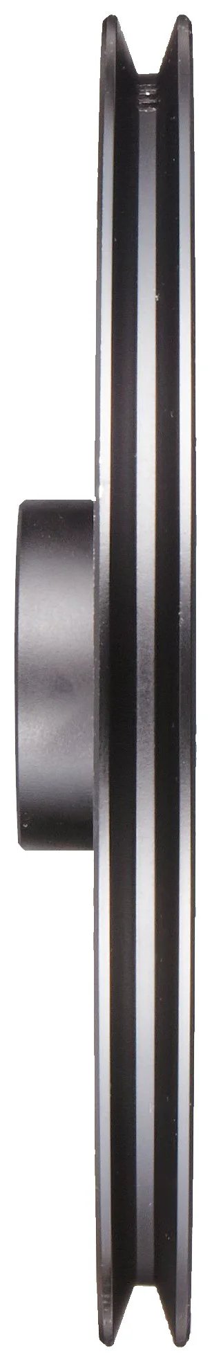 Side view of FHP V Belt Sheave 3/4 Bore 1 Groove for 3L 4L Belt Section Gray Cast Iron Class 30 with Set Screw Secure Shaft