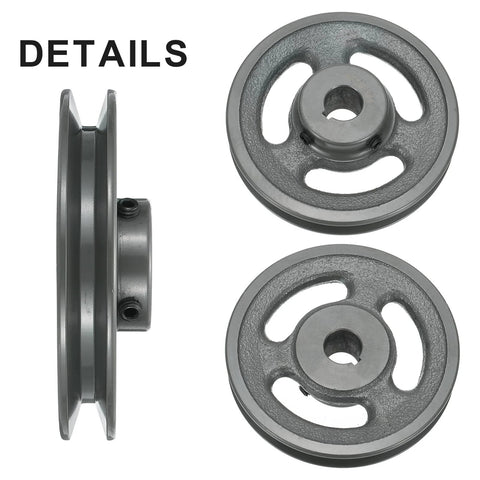 V Belt Sheave 4.75 Inch Outer Diameter Three Quarter Inch Bore Single Groove For 4L And A Belts Cast Iron Bored To Size