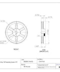 Technical drawing of Bored-To-Size V-Belt Sheave For Classic V-Belt Drives, 5.45 In Outside Diameter, 0.5 In Bore, Single-Groove Cast Iron