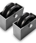 V Groove Cast Iron Wheel With Weldable Box For Sliding Gates And Rolling Doors, 4 By 1.5 Inch Wheel Size, Supports Up To 1200 Lb Per Pair