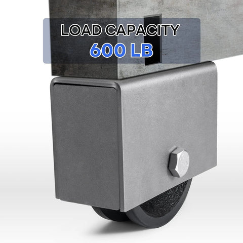V Groove Cast Iron Wheel With Weldable Box For Sliding Gates And Rolling Doors, 4 By 1.5 Inch Wheel, 600 lb load capacity