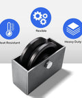 V Groove Cast Iron Wheel With Weldable Box For Sliding Gates And Rolling Doors, 4 By 1.5 Inch Wheel Size, in metal box.