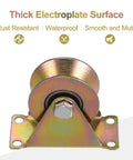 Close-up of thick electroplated surface on Heavy Duty 8 Pack 2.2 Inch V Groove Gate Caster Wheels With Brackets For Inverted V Track