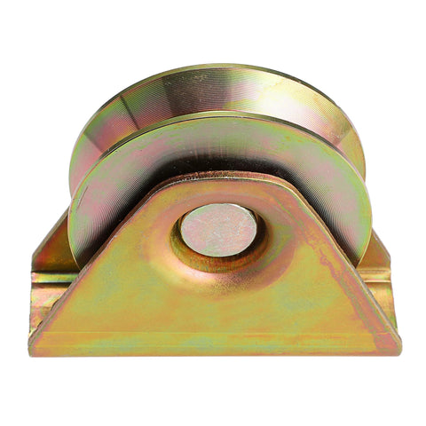 Heavy Duty 2 Pack 3 Inch V Groove Sliding Gate Wheels With Bracket For V Track Rail, corrosion resistant galvanized steel caster