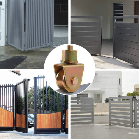 V Groove Gate Wheels 2 Inch Caster With 360 Degree Rotational Stem Heavy Duty V Track Roller For Foldable Sliding Gates