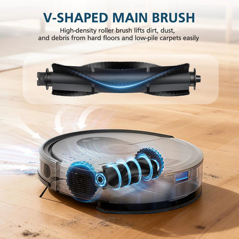 Replacement Parts Kit For G8000 Max And L8000 Pro Robot Vacuums Includes 2 Main Brushes 6 Side Brushes 6 HEPA Filters And 6 Mop Pads