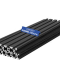 European 2020 V Slot aluminum extrusion kit in a 20x20mm profile, 600mm length, 10 pieces, black anodized for CNC and 3D printer frames.