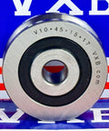 V10x45x15/17mm V Groove Track Roller Bearing With Extended Inner 2mm - VXB Ball Bearings