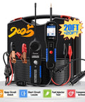 All In One Auto Circuit Tester For 12 And 24 Volt Systems with wire tracer and breaker finder, shown with cables and display.