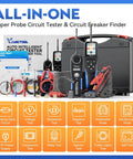 V500 Pro All In One Automotive Electrical Tool With Open And Short Circuit Detection And Breaker Finder shown with accessories and case